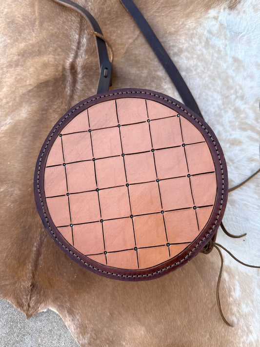 Tooled Leather Canteen Purse