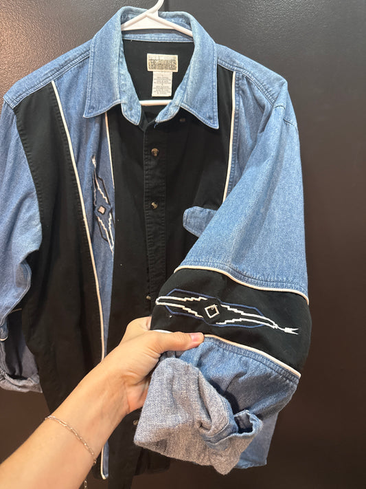 Two toned Cowboy Button up