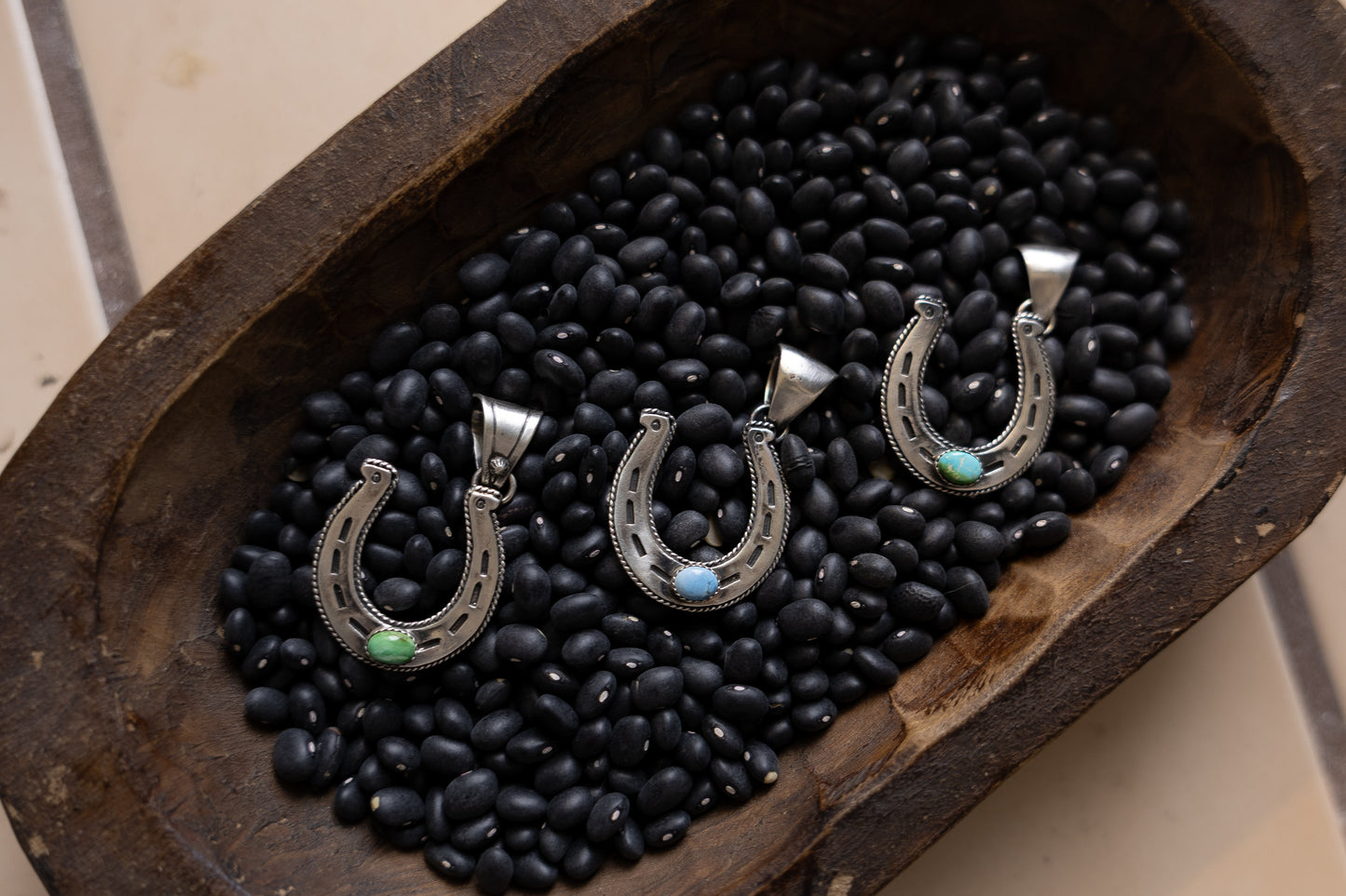 The Golden Hills Horseshoe Pendant