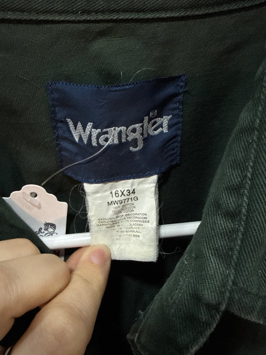 Men's Wrangler Green Pearl Snap