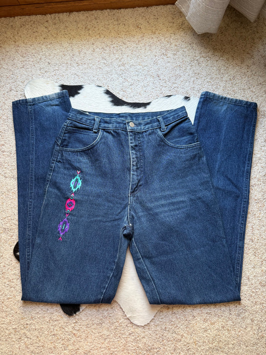 30” Denim Aztec Ropers