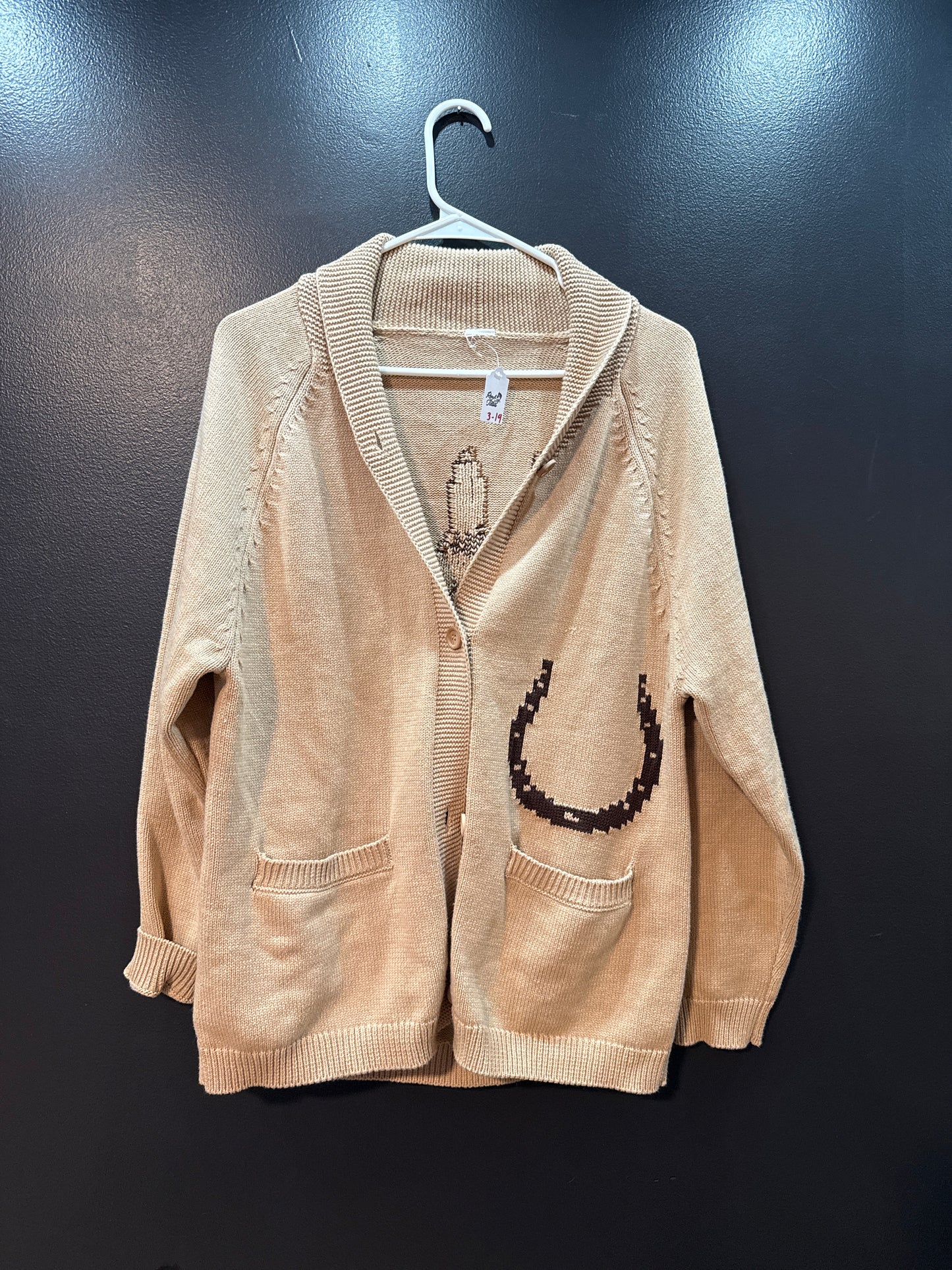 Tan Horse Cardigan
