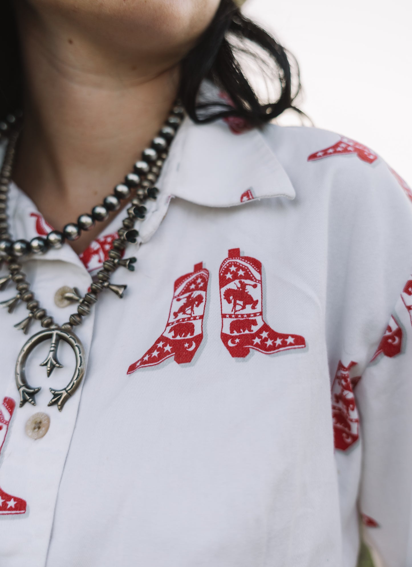 Red, White, & Boots Top