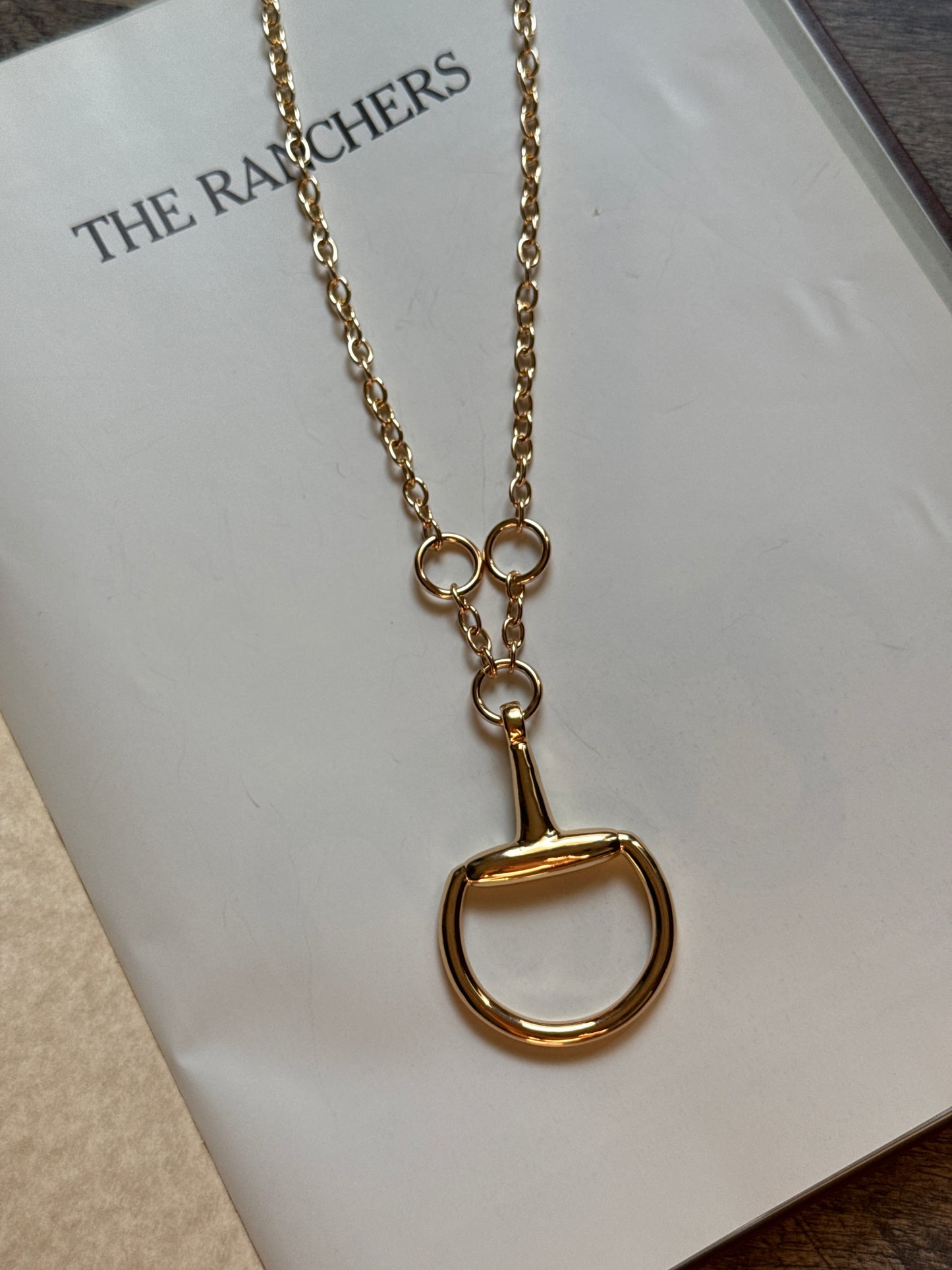 Gold Bit Cowgirl Necklace