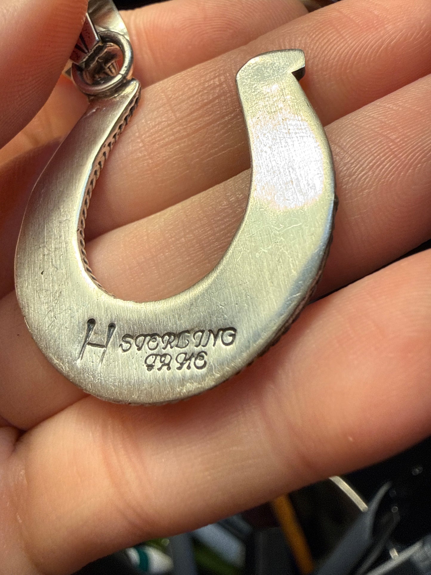 The Golden Hills Horseshoe Pendant