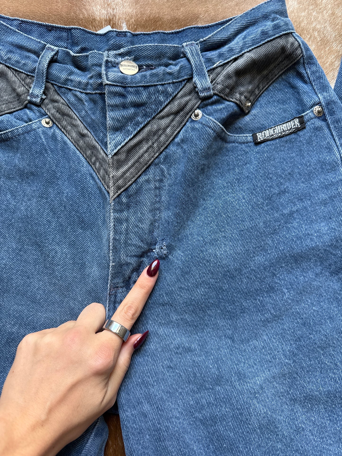 25" Black & Denim Roughriders