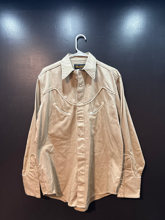 Tan Wrangler Pearl Snap