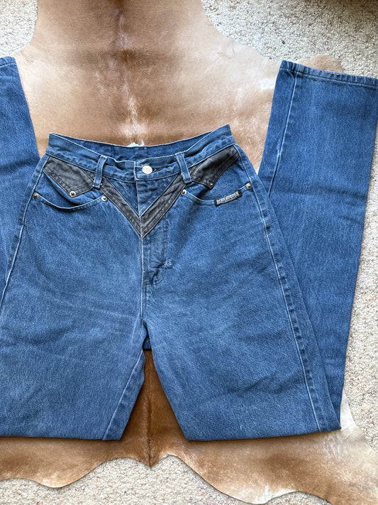 25" Black & Denim Roughriders