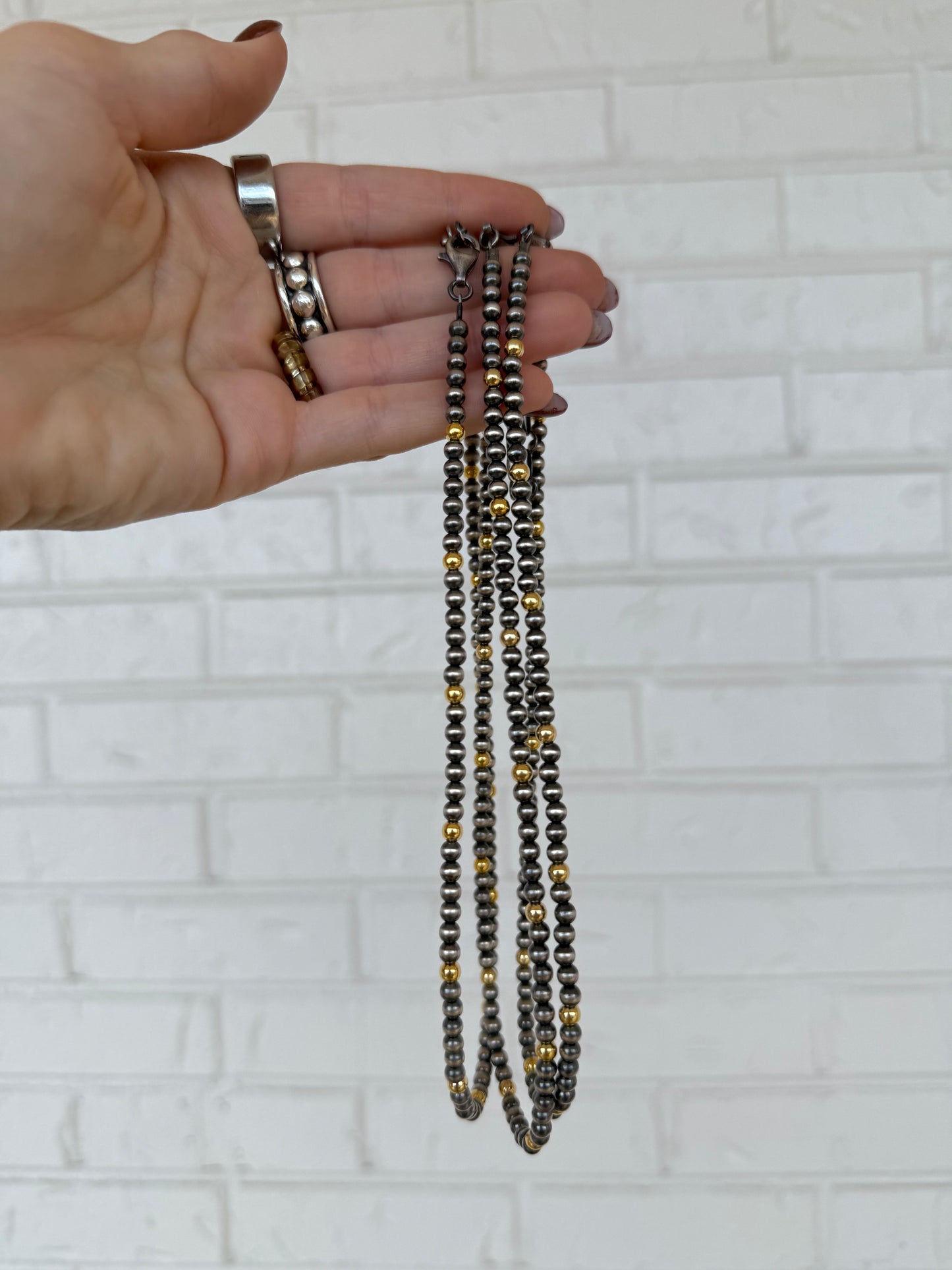 Gold N Navajo Pearl Necklace